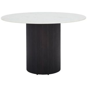 P & B JÍDELNÍ STŮL, akácie, černá, bílá, 120/120/76 cm obraz