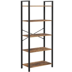 Boxxx REGÁL, hnědá, černá, uhlíková ocel, 66/153/30 cm obraz