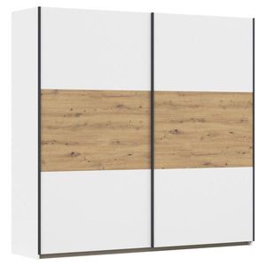 Rauch Möbel SKŘÍŇ S POSOUVACÍMI DVEŘMI, bílá, dub artisan, 218/210/59 cm obraz