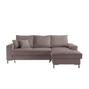 P & B ROHOVÁ SEDAČKA, textil, šedavě hnědá obraz