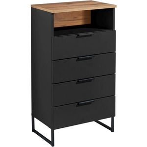 home24 MIDI SKŘÍŇKA, černá, barvy dubu, 50/91/32 cm obraz