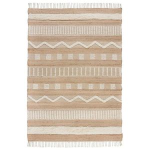Flair Rugs RUČNĚ TKANÝ KOBEREC, 170/120 cm krémová, přírodní barvy obraz