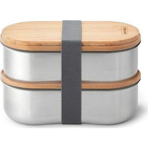 Dělený svačinový box 2 ks Bento – Black + Blum obraz