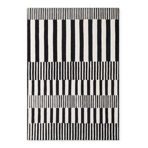 Černobílý ručně tkaný vlněný koberec 160x230 cm Stryve Pulse – Elle Decoration obraz