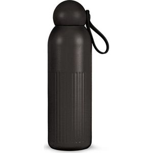 Černá termoláhev s brčkem z nerezové oceli 500 ml Tekla – Sagaform obraz