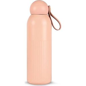 Růžová termoláhev s brčkem z nerezové oceli 500 ml Tekla – Sagaform obraz