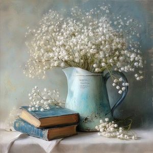 Tištěný obraz na plátně 32x32 cm Gypsophila – Styler obraz