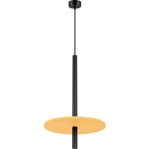 Žluté/béžové kovové závěsné svítidlo ø 30 cm Rilu – Sollux obraz