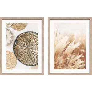 Tištěné obrazy v sadě 2 ks s rámem 30x40 cm Full Beige – Styler obraz