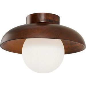 Hnědé stropní svítidlo se skleněným stínidlem ø 24 cm Elsa – Opviq lights obraz