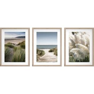 Tištěné obrazy v sadě 3 ks s rámem 30x40 cm Tranquil – Styler obraz
