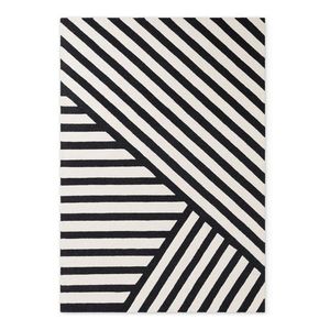 Černobílý ručně tkaný vlněný koberec 160x230 cm Stryve Noir – Elle Decoration obraz