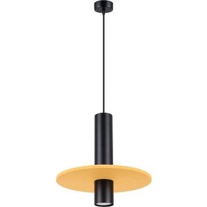 Žluté/béžové kovové závěsné svítidlo ø 30 cm Olisa – Sollux obraz
