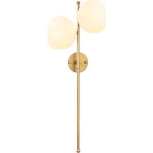 Bílé/v mosazné barvě nástěnné svítidlo Fazli – Opviq lights obraz