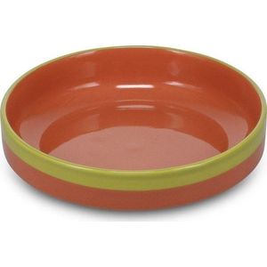 Zelený/oranžový hluboký talíř z kameniny ø 21 cm Duo – ONA obraz