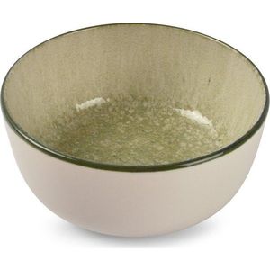 Zelená/krémová miska z kameniny 740 ml Gravel – ONA obraz