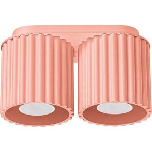 Broskvové kovové bodové svítidlo 10x21 cm Zora – Sollux obraz