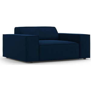 Tmavě modré sametové křeslo Jodie – Micadoni Home obraz
