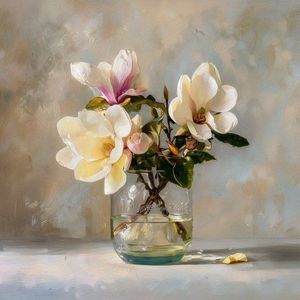 Tištěný obraz na plátně 32x32 cm Magnolias – Styler obraz