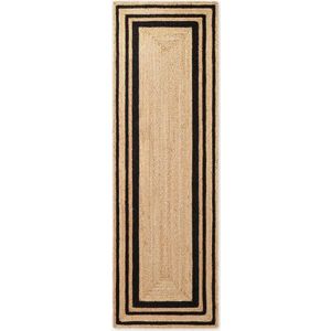 Černý/v přírodní barvě oboustranný/ručně tkaný jutový běhoun 80x250 cm Looma – Hanse Home obraz