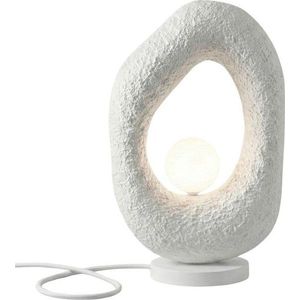 Bílá kovová stolní lampa (výška 50 cm) Lore – Opviq lights obraz