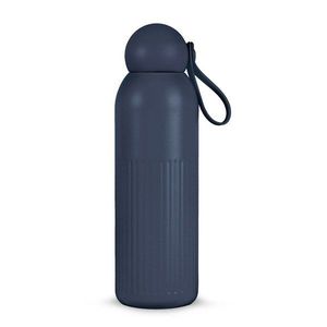 Modrá termoláhev s brčkem z nerezové oceli 500 ml Tekla – Sagaform obraz