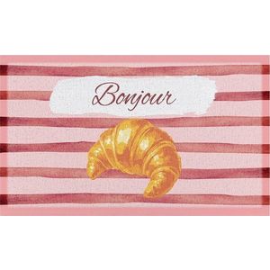 Rohožka z PVC 40x70 cm Croissant Bonjour – Artsy Doormats obraz