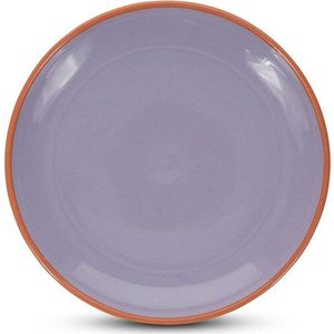 Oranžový/fialový dezertní talíř z kameniny ø 18 cm Duo – ONA obraz