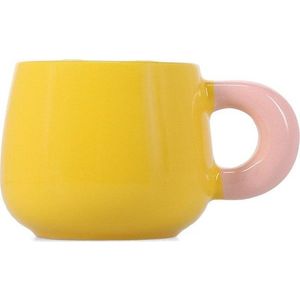 Žlutý hrnek z kostního porcelánu 470 ml Coco – ONA obraz