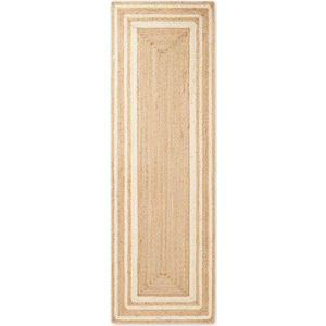 Krémový/v přírodní barvě oboustranný/ručně tkaný jutový běhoun 80x250 cm Looma – Hanse Home obraz