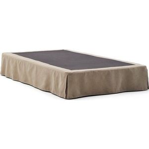 Taupe čalouněná jednolůžková postel bez čela 90x200 cm Jaira – Kave Home obraz