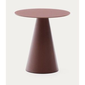 Kulatý odkládací stolek se skleněnou deskou ø 50 cm Wilshire – Kave Home obraz