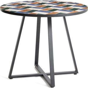 Kulatý zahradní jídelní stůl s keramickou deskou ø 90 cm Tella – Kave Home obraz