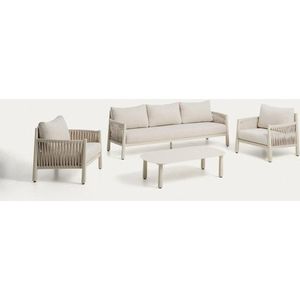 Béžový/krémový zahradní lounge set z masivu akácie pro 5 osob Aleria – Kave Home obraz