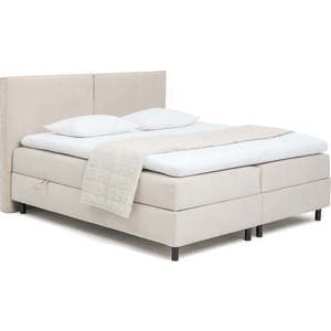 Béžová boxspring postel s úložným prostorem 160x200 cm Elva Bold – Bonami Selection obraz