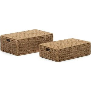 Košíky v sadě 2 ks z mořské trávy 40x60x21 cm Tossa – Kave Home obraz