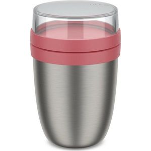 Světle červená/ve stříbrné barvě termoska na jídlo z nerezové oceli 500 ml Ellipse – Mepal obraz