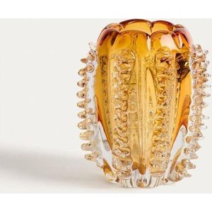 Oranžová skleněná ručně vyrobená váza (výška 23 cm) Nicora – Kave Home obraz