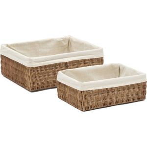 Ratanové košíky v sadě 2 ks 28x20x10 cm Indali – Kave Home obraz