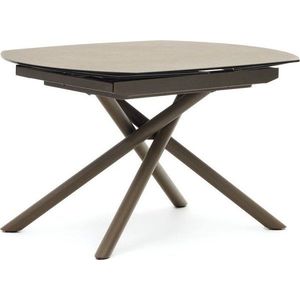 Rozkládací jídelní stůl s přídavnou deskou s keramickou deskou 100x130 cm Yodalia – Kave Home obraz
