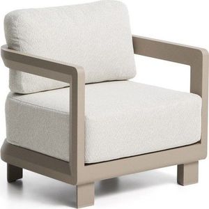 Krémové/taupe polstrované zahradní křeslo Nerano – Kave Home obraz
