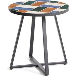 Kulatý zahradní stolek s keramickou deskou ø 45 cm Tella – Kave Home obraz