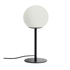 Bílá/černá stolní lampa se skleněným stínidlem (výška 35 cm) Brisia – Kave Home obraz
