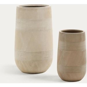Obaly na květináče v sadě 2 ks z cementu ø 45 cm Tival – Kave Home obraz
