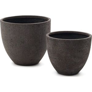 Betonové obaly na květináče v sadě 2 ks ø 50 cm Serili – Kave Home obraz