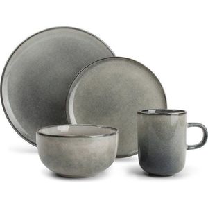 Kameninová jídelní sada 16 ks pro 4 osoby Meridian – Salt&Pepper obraz