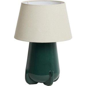 Zelená/slonovinová keramická stolní lampa (výška 45, 5 cm) Odra – Kave Home obraz