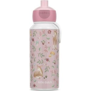 Světle růžová plastová dětská lahev 400 ml Fairy Garden – Mepal obraz