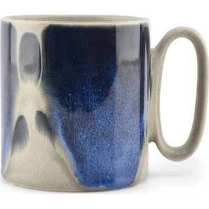 Modrý/šedý kameninový hrnek 390 ml Paint – Salt&Pepper obraz