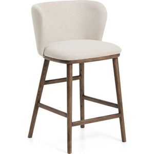 Béžová čalouněná barová židle (výška sedáku 65 cm) Ciselia – Kave Home obraz